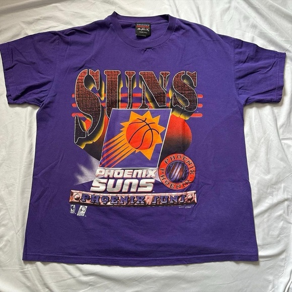 Vintage 1990s Purple Magic Johnson Phoenix Suns Graphic T-Shirt XL - Picture 3 of 5